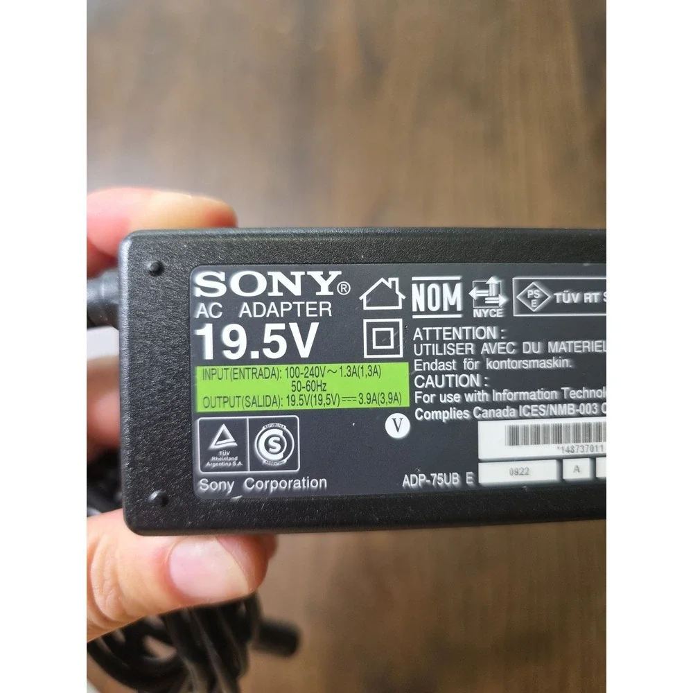 ✅ Genuine Sony OEM Power Supply AC Adapter 19.5V VGP-AC19V19 Cord Laptop Vaio F3